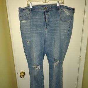 American Eagle Curvey super stretch Hi Rise Skinny Distressed jeans Sz 24 reg